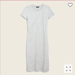 J Crew MIDI T-shirt Dress Heather Platinum XL